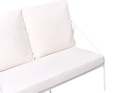 Set da giardino con tavolo 4 posti USTICA Metallo Bianco