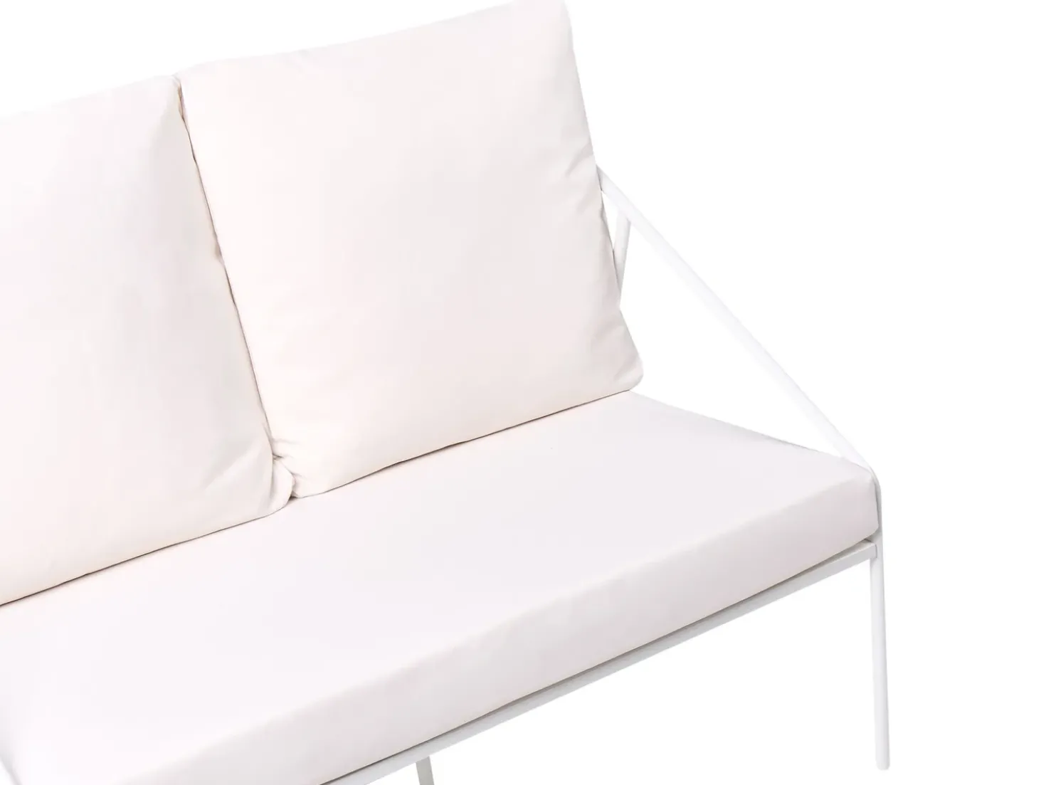 Set da giardino con tavolo 4 posti USTICA Metallo Bianco