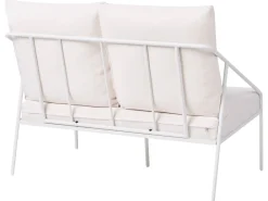 Set da giardino con tavolo 4 posti USTICA Metallo Bianco