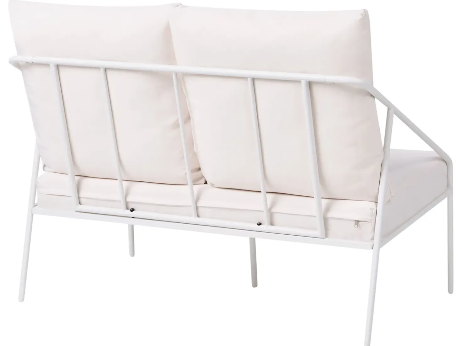 Set da giardino con tavolo 4 posti USTICA Metallo Bianco