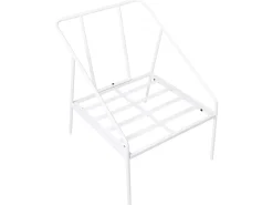 Set da giardino con tavolo 4 posti USTICA Metallo Bianco