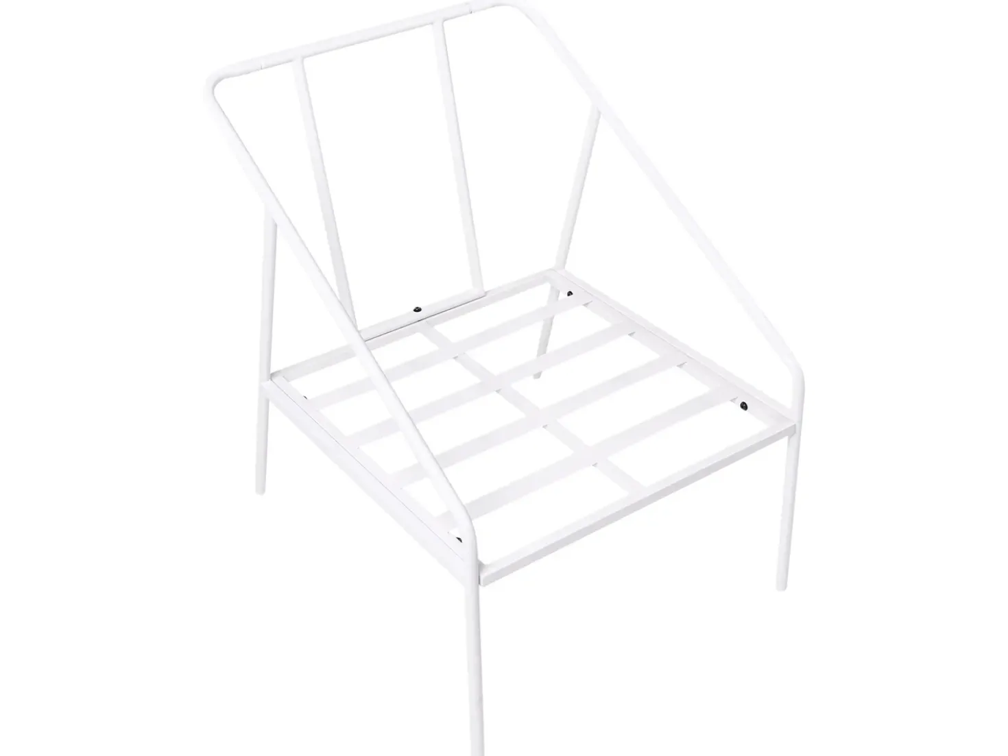 Set da giardino con tavolo 4 posti USTICA Metallo Bianco