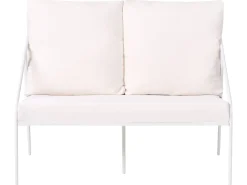 Set da giardino con tavolo 4 posti USTICA Metallo Bianco