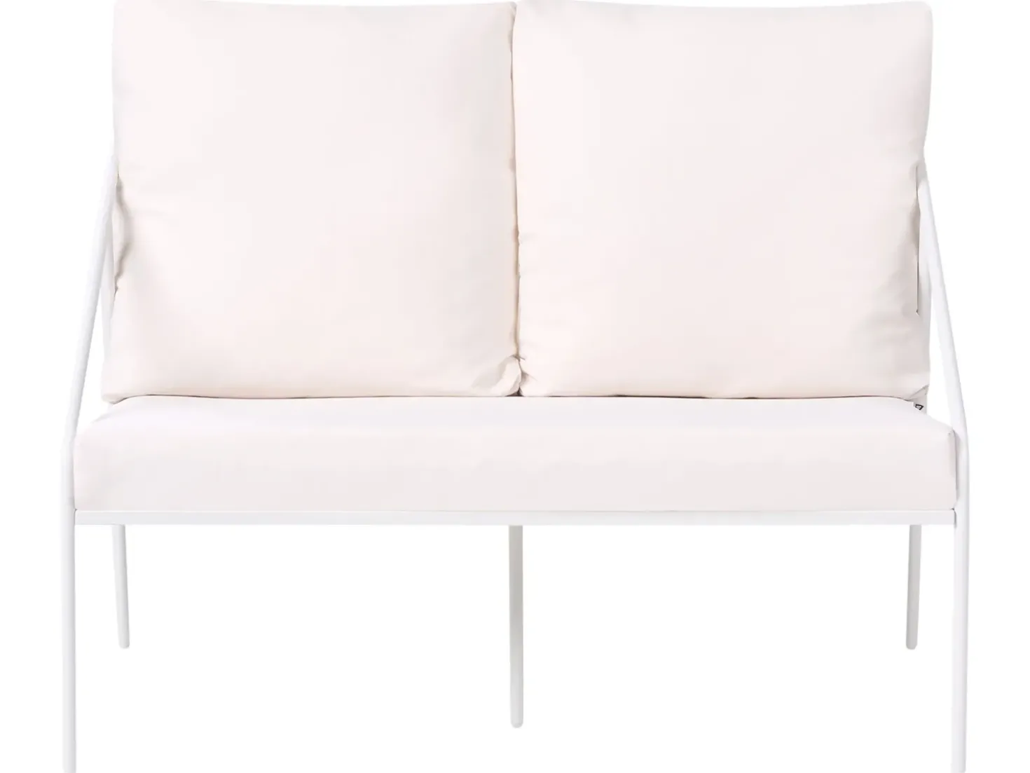 Set da giardino con tavolo 4 posti USTICA Metallo Bianco