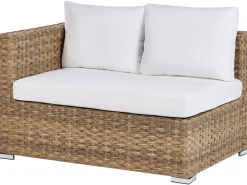 Set da giardino con tavolo 8 posti XXL Lato destro Modulare Rattan sintetico (PE) Marrone chiaro