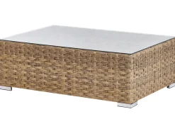 Set da giardino con tavolo 8 posti XXL Lato destro Modulare Rattan sintetico (PE) Marrone chiaro