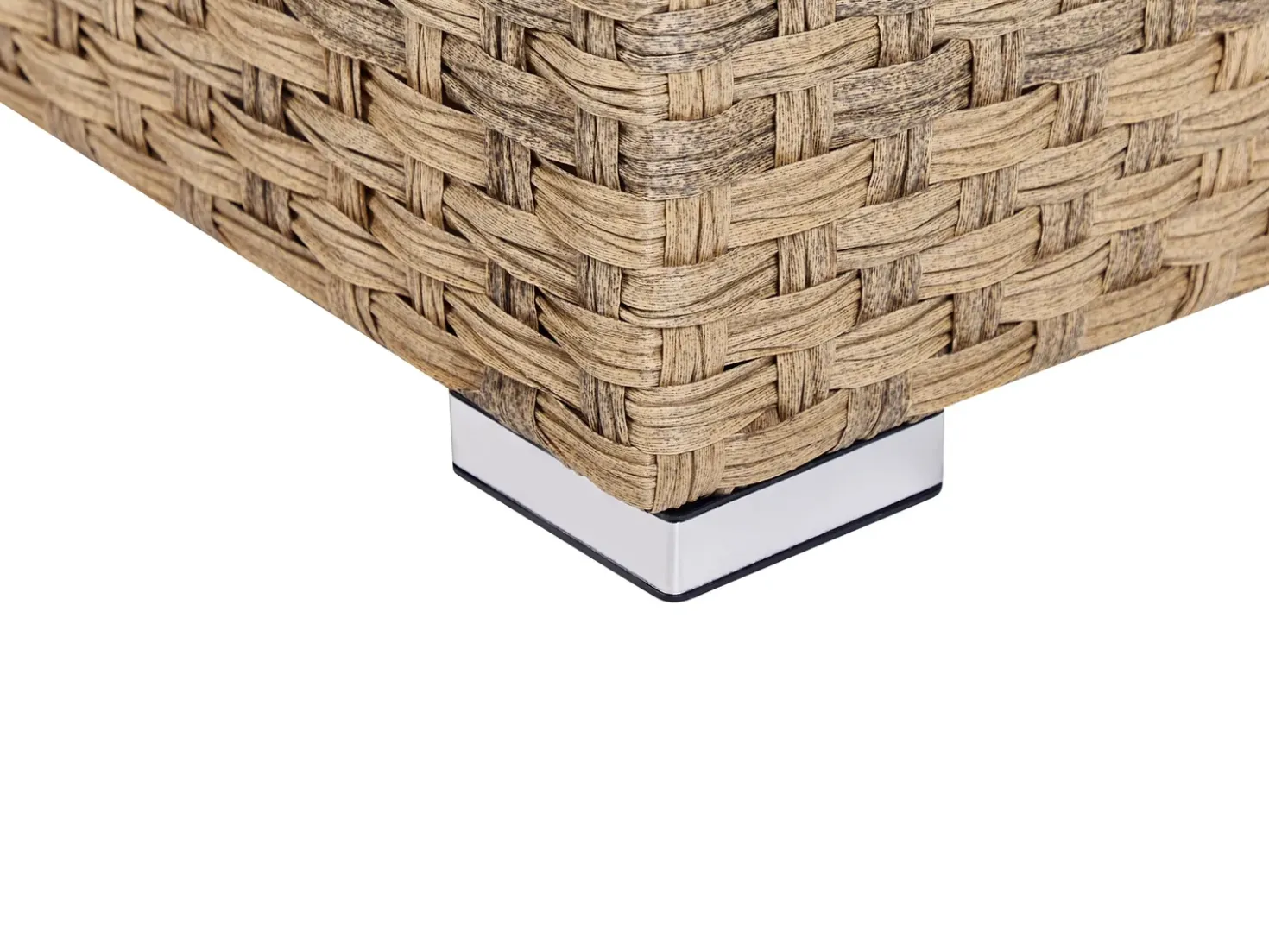 Set da giardino con tavolo 8 posti XXL Lato destro Modulare Rattan sintetico (PE) Marrone chiaro