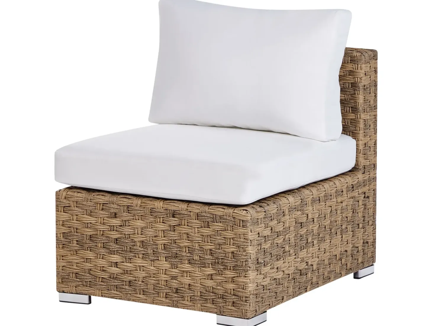 Set da giardino con tavolo 8 posti XXL Lato destro Modulare Rattan sintetico (PE) Marrone chiaro