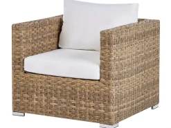 Set da giardino con tavolo 8 posti XXL Lato destro Modulare Rattan sintetico (PE) Marrone chiaro