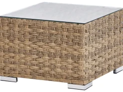 Set da giardino con tavolo 8 posti XXL Lato destro Modulare Rattan sintetico (PE) Marrone chiaro