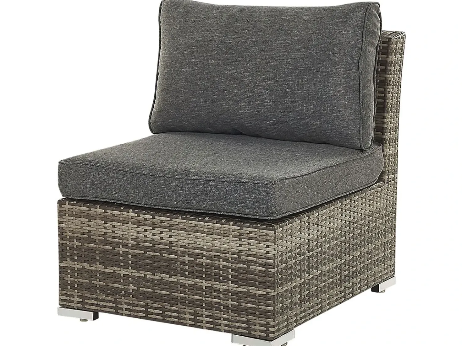 Set da giardino con tavolo 6 posti CORTE Modulare Rattan sintetico (PE) Marrone scuro