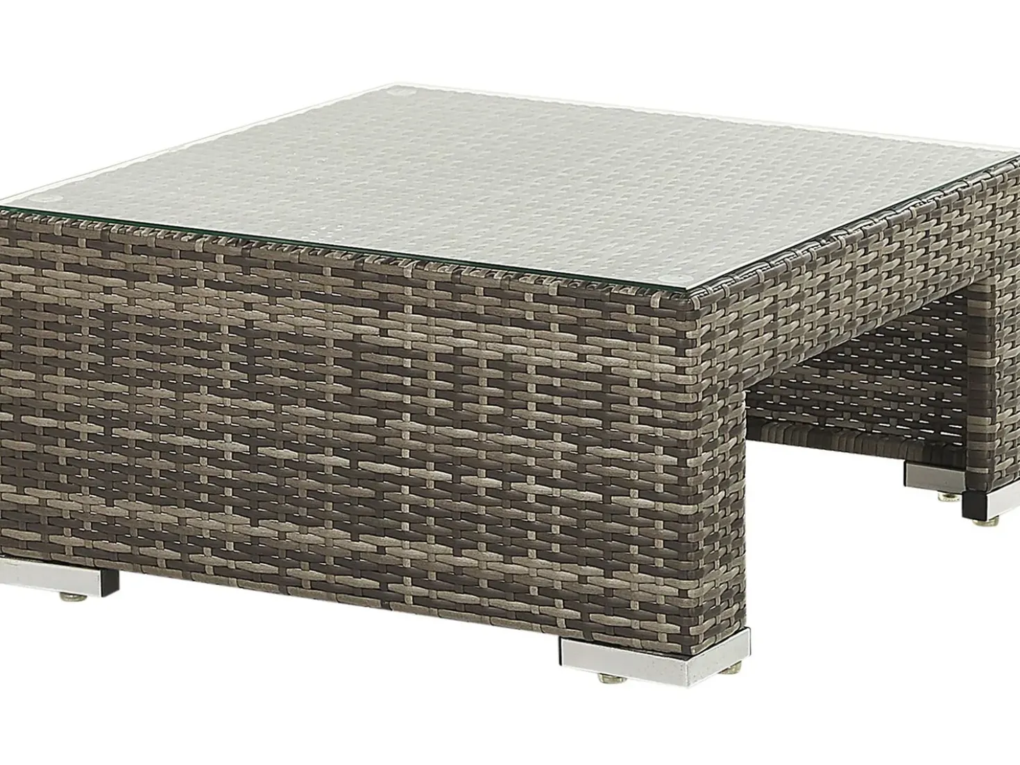Set da giardino con tavolo 6 posti CORTE Modulare Rattan sintetico (PE) Marrone scuro