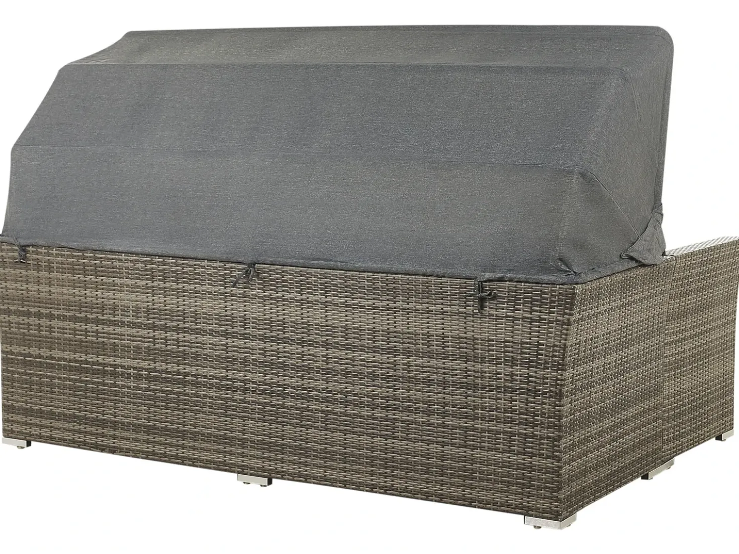 Set da giardino con tavolo 6 posti CORTE Modulare Rattan sintetico (PE) Marrone scuro