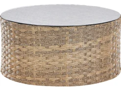 Set da giardino con tavolo 9 posti SEVERO Rattan sintetico (PE) Marrone dorato