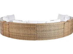 Set da giardino con tavolo 9 posti SEVERO Rattan sintetico (PE) Marrone dorato