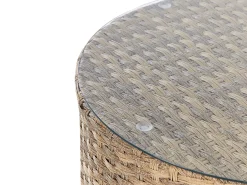 Set da giardino con tavolo 9 posti SEVERO Rattan sintetico (PE) Marrone dorato