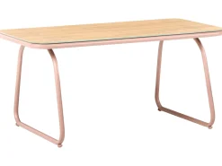 Set da giardino con tavolo 4 posti CALASCIO Metallo Marrone