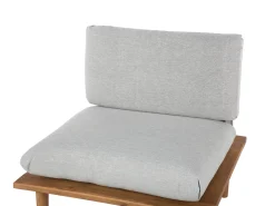 Set da giardino con tavolo 2 posti FRASCATI Modulare Legno di acacia certificato Grigio chiaro