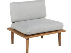 Set da giardino con tavolo 2 posti FRASCATI Modulare Legno di acacia certificato Grigio chiaro