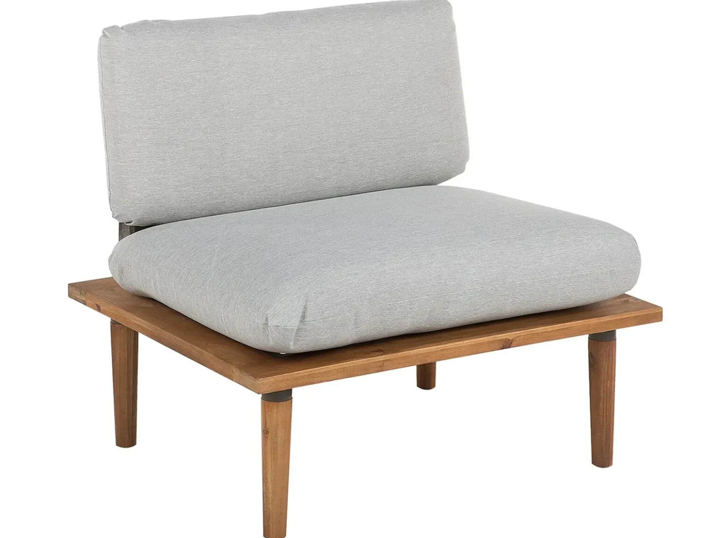 Set da giardino con tavolo 2 posti FRASCATI Modulare Legno di acacia certificato Grigio chiaro