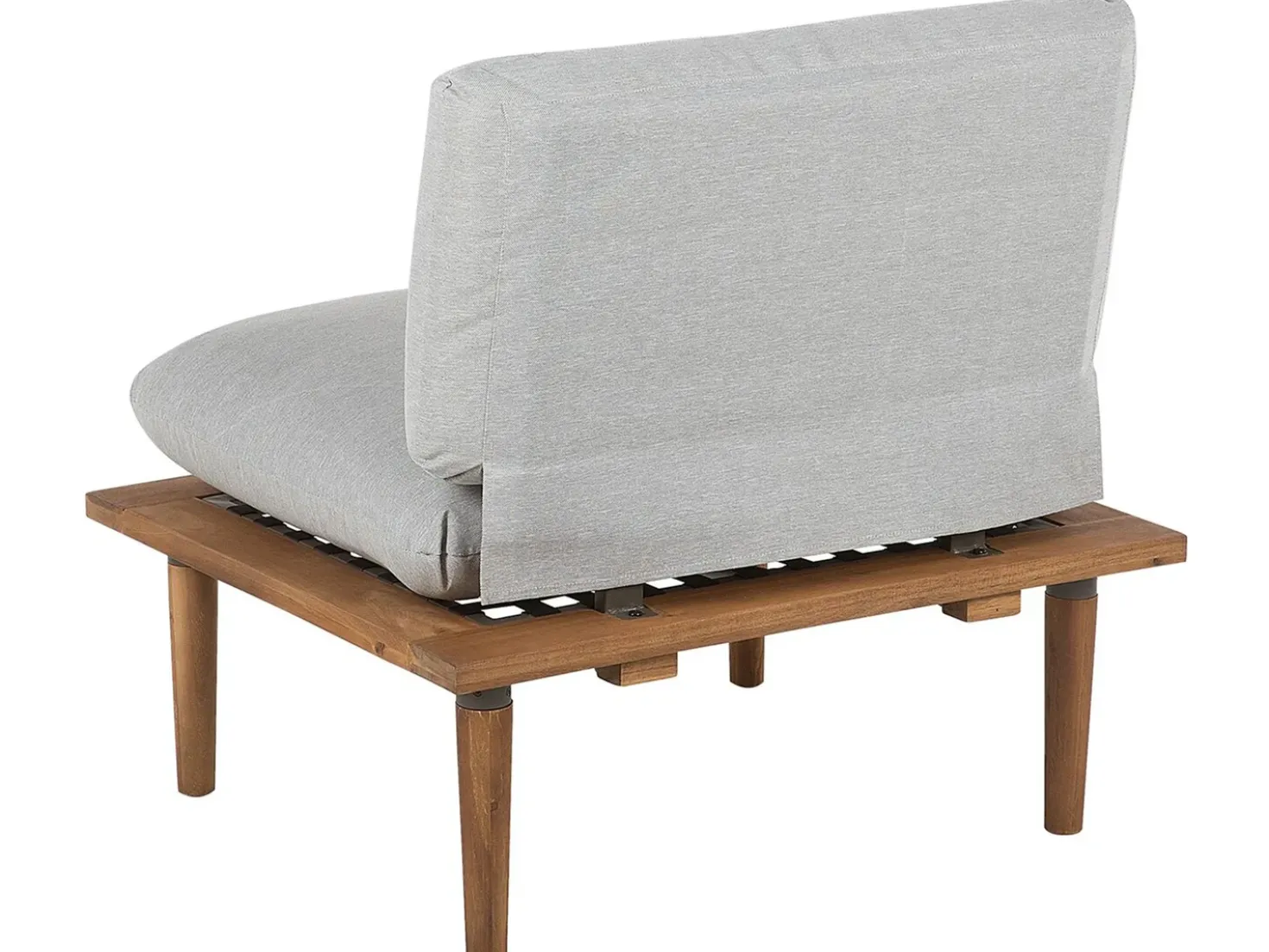 Set da giardino con tavolo 2 posti FRASCATI Modulare Legno di acacia certificato Grigio chiaro