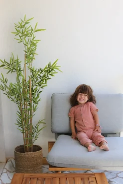 Set da giardino con tavolo 2 posti FRASCATI Modulare Legno di acacia certificato Grigio chiaro