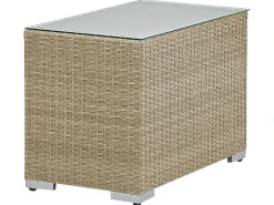 Set da giardino con tavolo 2 posti NOTO Modulare Rattan sintetico (PE) Marrone chiaro