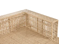 Set da giardino con tavolo 4 posti CALASETTA Lato Sinistro Rattan sintetico (PE) Beige