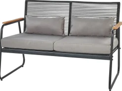 Set da giardino con tavolo 4 posti POMONTE Metallo Nero