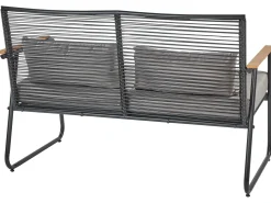 Set da giardino con tavolo 4 posti POMONTE Metallo Nero