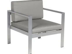Set da giardino con tavolo 4 posti SALERNO Metallo Grigio scuro
