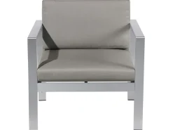 Set da giardino con tavolo 4 posti SALERNO Metallo Grigio scuro