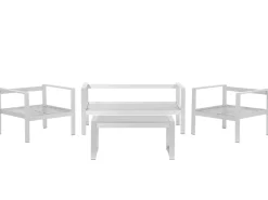 Set da giardino con tavolo 4 posti SALERNO Metallo Grigio scuro