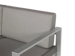 Set da giardino con tavolo 4 posti SALERNO Metallo Grigio scuro