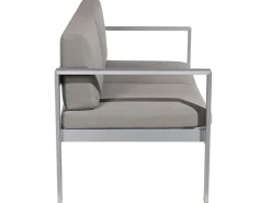 Set da giardino con tavolo 4 posti SALERNO Metallo Grigio scuro