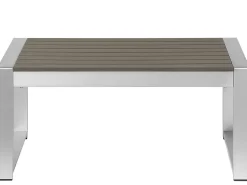 Set da giardino con tavolo 4 posti SALERNO Metallo Grigio scuro