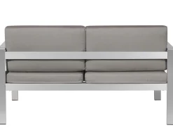 Set da giardino con tavolo 4 posti SALERNO Metallo Grigio scuro