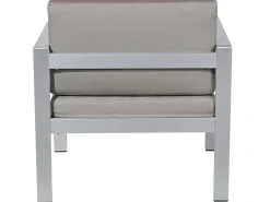 Set da giardino con tavolo 4 posti SALERNO Metallo Grigio scuro