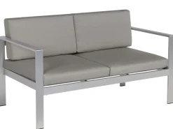 Set da giardino con tavolo 4 posti SALERNO Metallo Grigio scuro