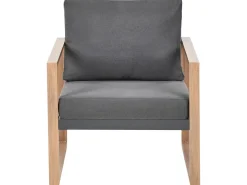 Set da giardino con tavolo 5 posti GELSO Metallo Grigio scuro