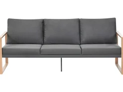 Set da giardino con tavolo 5 posti GELSO Metallo Grigio scuro