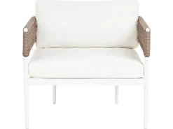 Set da giardino con tavolo 5 posti SERLA Metallo Bianco