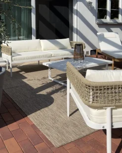 Set da giardino con tavolo 5 posti SERLA Metallo Bianco