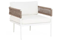 Set da giardino con tavolo 5 posti SERLA Metallo Bianco