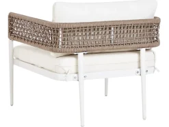 Set da giardino con tavolo 5 posti SERLA Metallo Bianco