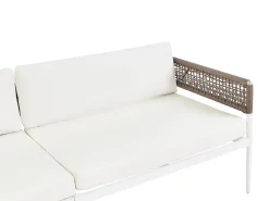Set da giardino con tavolo 5 posti SERLA Metallo Bianco