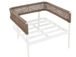 Set da giardino con tavolo 5 posti SERLA Metallo Bianco