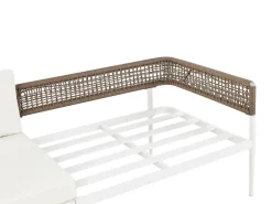Set da giardino con tavolo 5 posti SERLA Metallo Bianco