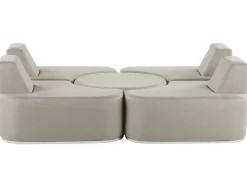 Set da giardino con tavolo 4 posti FABRO Modulare Grigio chiaro