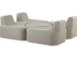 Set da giardino con tavolo 4 posti FABRO Modulare Grigio chiaro